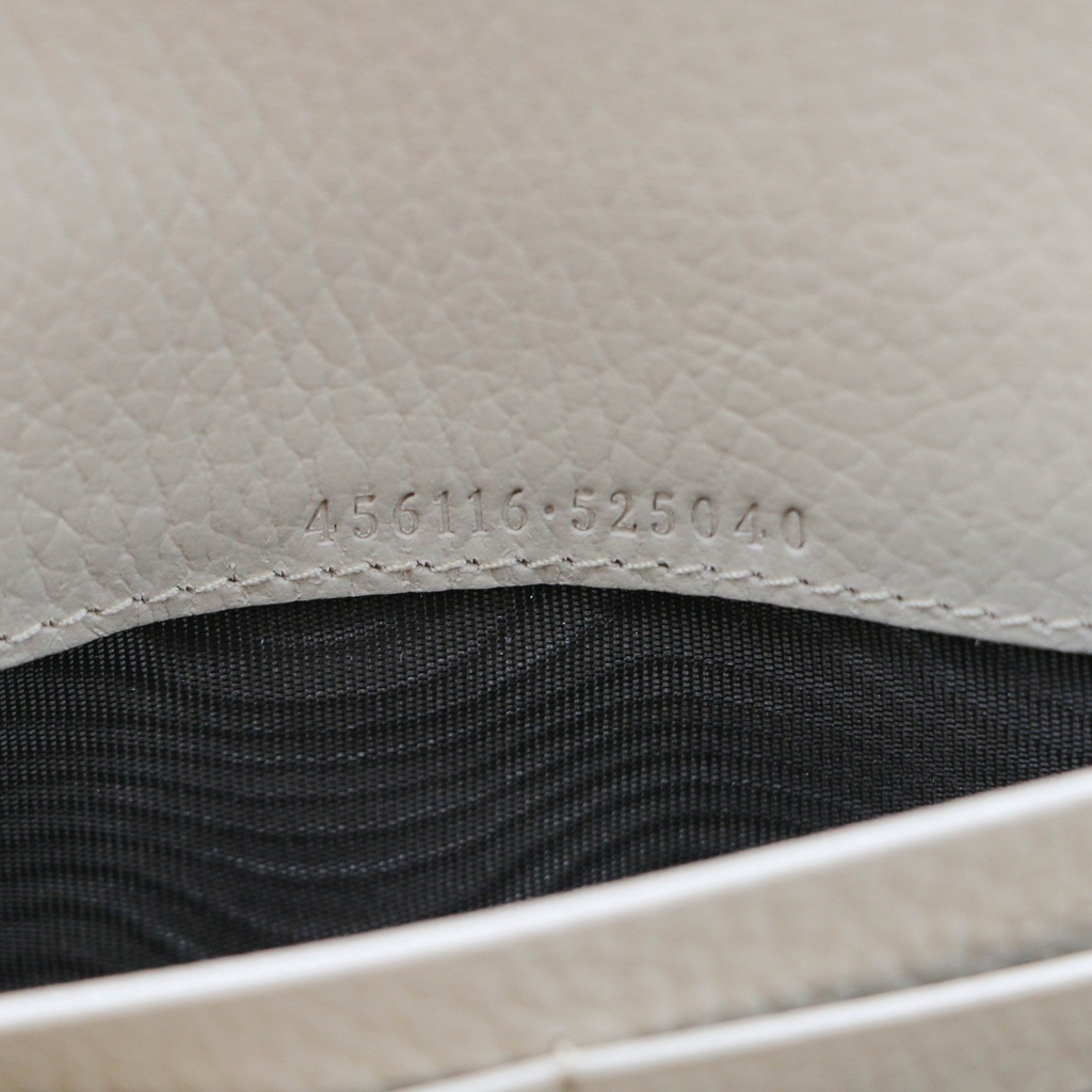 Gucci GG Marmont Leather Continental Wallet Beige 456116