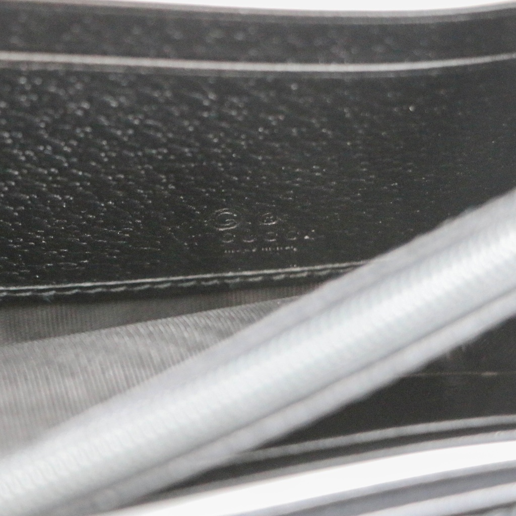 Gucci Web Ophidia Continental Black Leather Wallet 719886