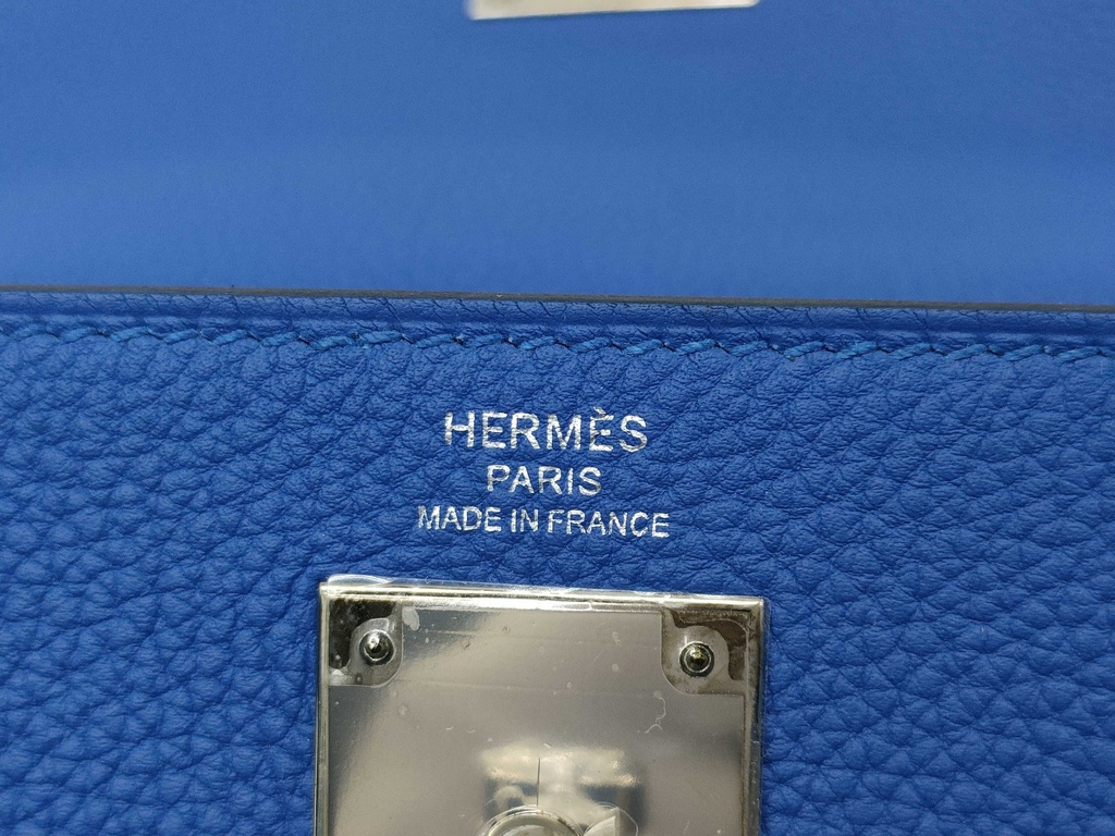 Hermes Kelly 28 Blue Bag