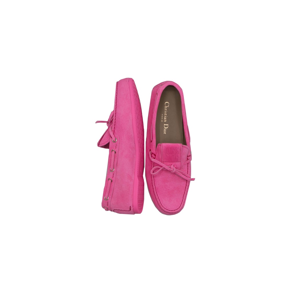 Christian Dior Miss Dior Street Moccasin Pink Suede Size 37