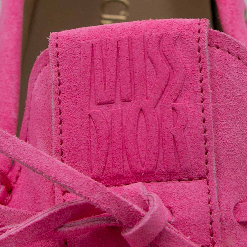 Christian Dior Miss Dior Street Moccasin Pink Suede Size 37