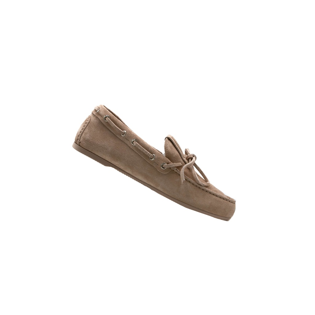 Christian Dior Miss Dior Street Moccasin Nude Suede Size 37 1/2