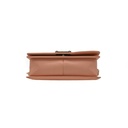 Chanel Calfskin Chevron Quilted Medium Boy Flap Camel