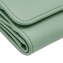 Prada Leather Triangle Tri-Fold Wallet Light Green