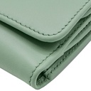 Prada Leather Triangle Tri-Fold Wallet Light Green