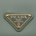 Prada Leather Triangle Tri-Fold Wallet Light Green
