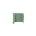 Prada Leather Triangle Tri-Fold Wallet Light Green