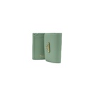 Prada Leather Triangle Tri-Fold Wallet Light Green