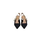 Christian Dior J'Adior Slingback Pump Black Technical Fabric In Size 36