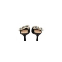Christian Dior J'Adior Slingback Pump Black Technical Fabric In Size 36