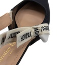 Christian Dior J'Adior Slingback Pump Black Technical Fabric In Size 36
