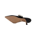 Christian Dior J'Adior Slingback Pump Black Technical Fabric In Size 37 1/2