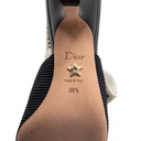 Christian Dior J'Adior Slingback Pump Black Technical Fabric In Size 38 1/2