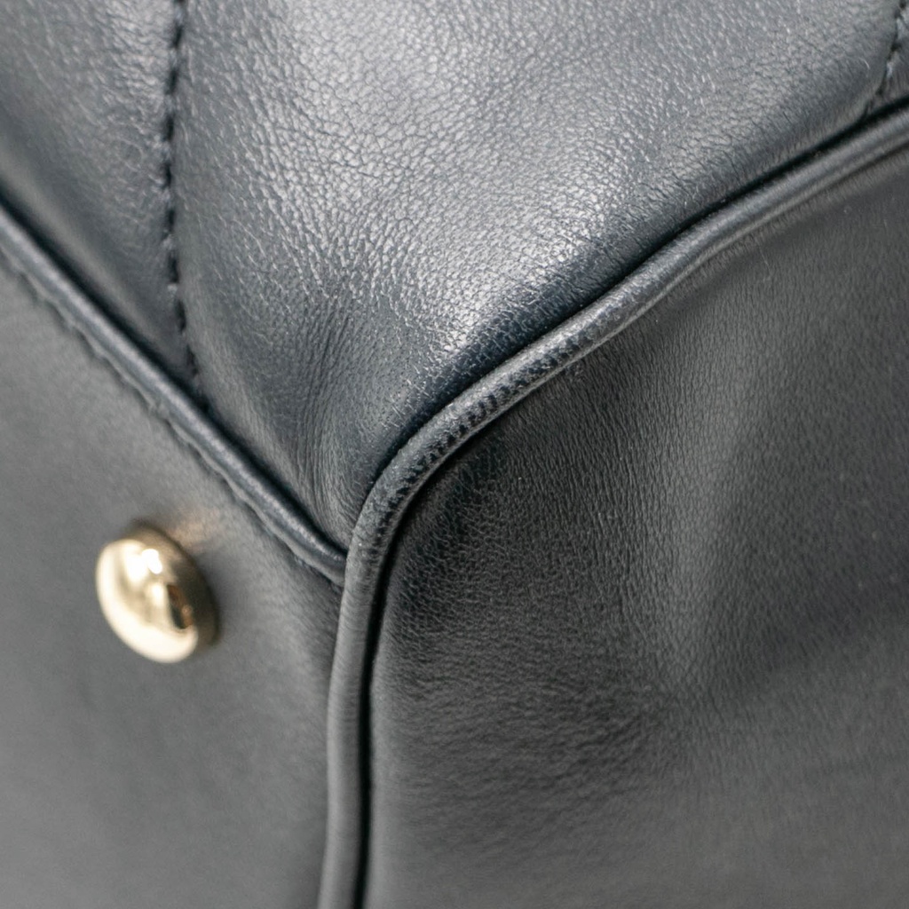 Chanel Quilted Lamskin Medium CC Chain Zip Bowling Bag
