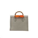 Gucci Diana Medium Top Handle Bag In White Leather