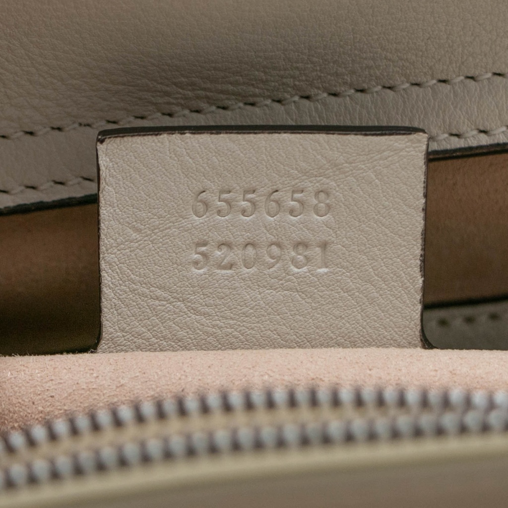 Gucci Diana Medium Top Handle Bag In White Leather