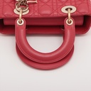 Christian Dior My Lady Dior Cannage Leather Small Handbag Red