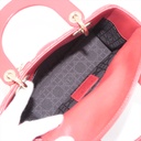 Christian Dior My Lady Dior Cannage Leather Small Handbag Red