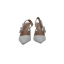 Christian Dior J'Adior Slingback Pump White Technical Fabric In Size 40 1/2