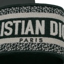 Christian Dior Dway Slide Deep Blue Embroidered Cotton In Size 38 1/2