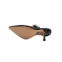 Christian Dior J'Adior Slingback Pump Black Patent Calfskin In Size 37