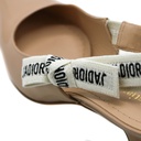 Christian Dior J'Adior Slingback Pump Nude Patent Calfskin In Size 37
