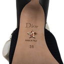 Christian Dior J'Adior Slingback Pump Black Technical Fabric In Size 38