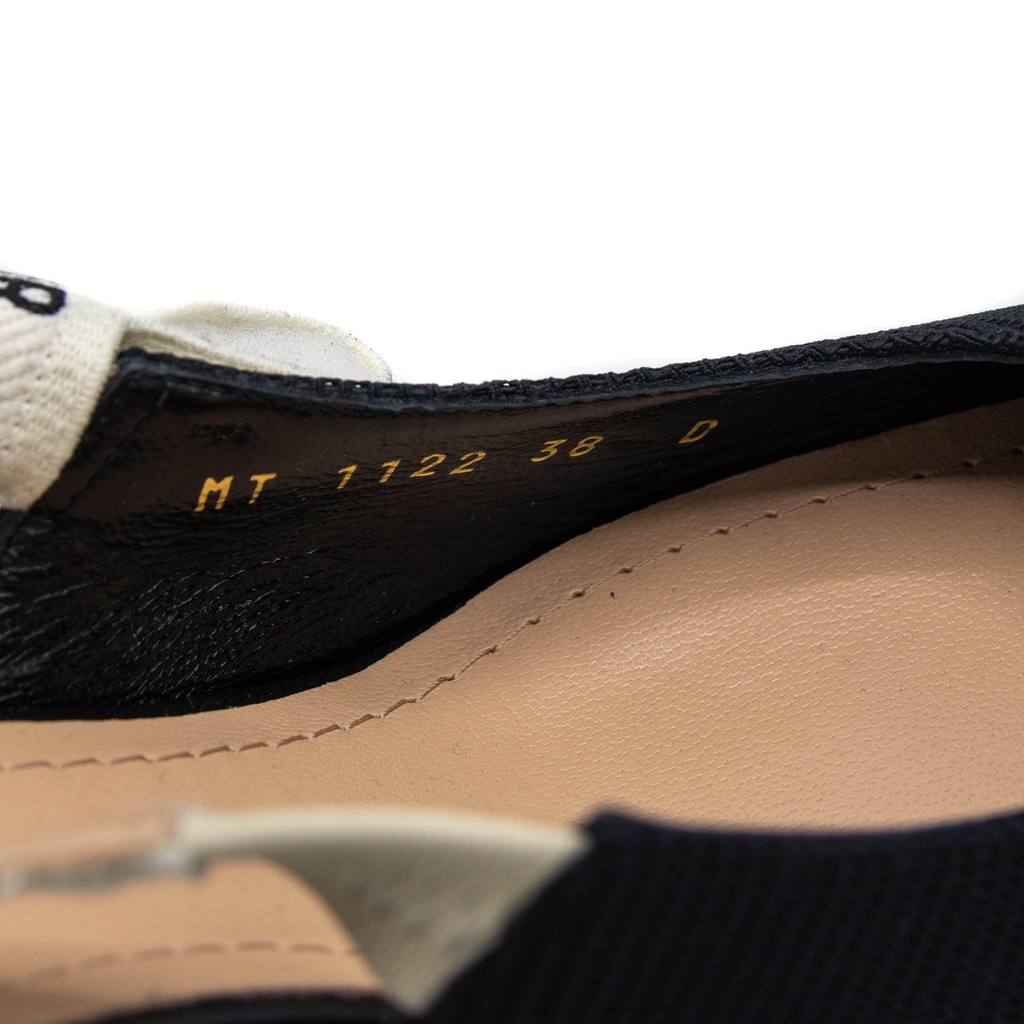 Christian Dior J'Adior Slingback Pump Black Technical Fabric In Size 38