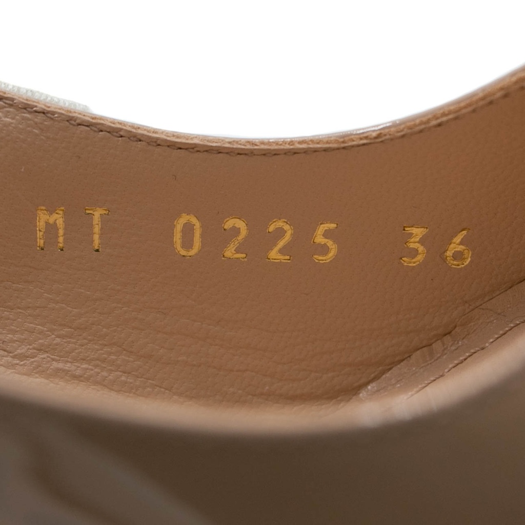 Christian Dior J'Adior Slingback Pump Nude Patent Calfskin In Size 36