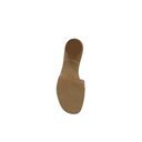 Christian Dior Dway Heeled Slide Natural Raffia and Pink Embroidered Cotton In Size 37