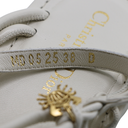 Christian Dior Leather Sandal White In Size 38