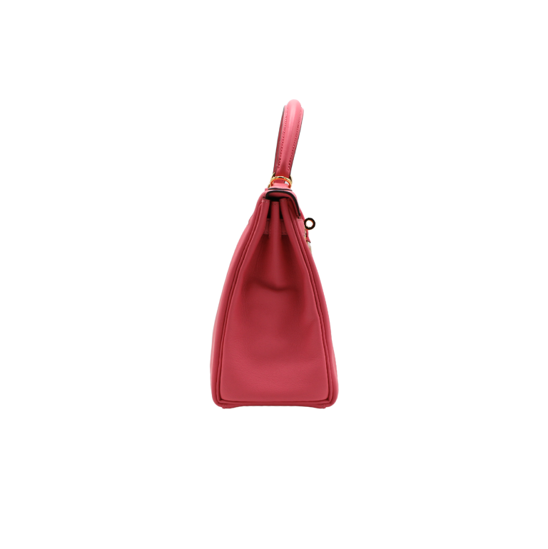Hermes Kelly 25 Swift Leather Rose Azalee Year 2019 Full Set