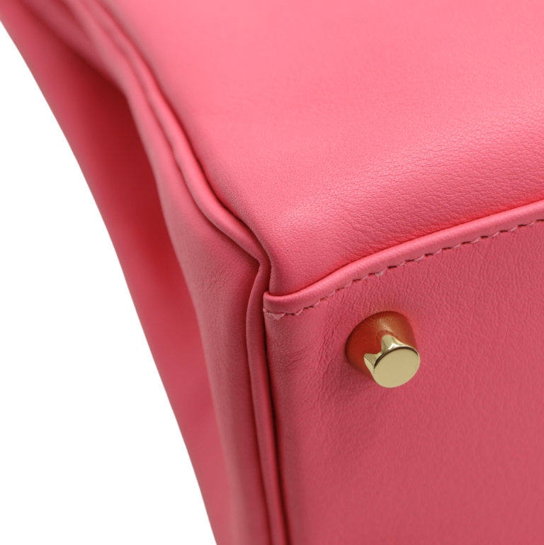 Hermes Kelly 25 Swift Leather Rose Azalee Year 2019 Full Set