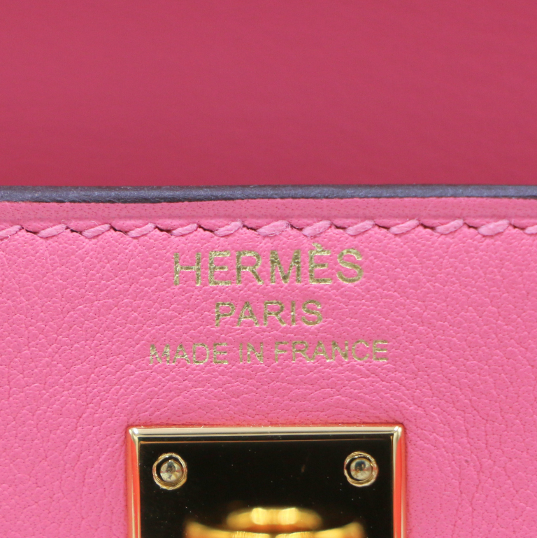 Hermes Kelly 25 Swift Leather Rose Azalee Year 2019 Full Set