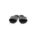 Christian Dior Dway Slide Black Embroidered Cotton In Size 38 1/2