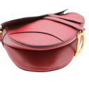 Christian Dior Grained Calfskin Medium Dior Saddle Shoulder Bag Red