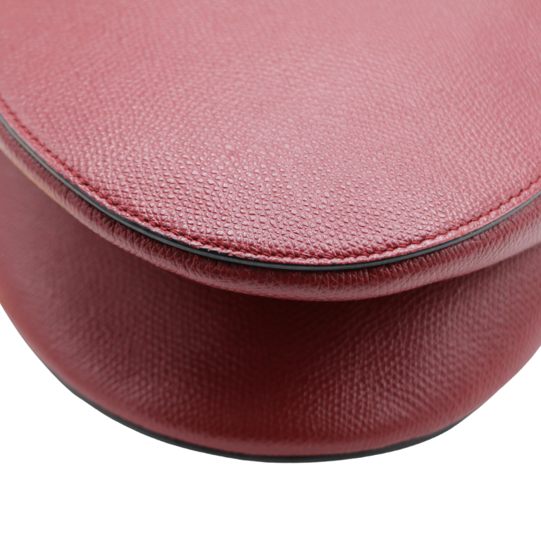 Christian Dior Grained Calfskin Medium Dior Saddle Shoulder Bag Red