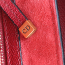 Christian Dior Grained Calfskin Medium Dior Saddle Shoulder Bag Red
