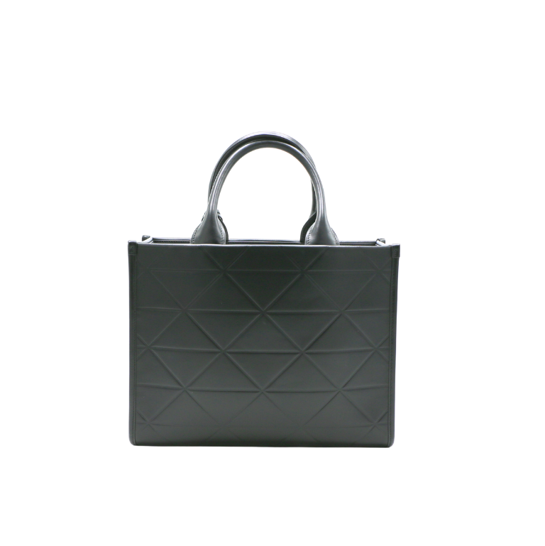 Prada Small Symbole Black Leather Tote Bag