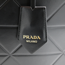Prada Small Symbole Black Leather Tote Bag