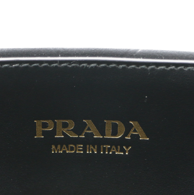 Prada Small Symbole Black Leather Tote Bag