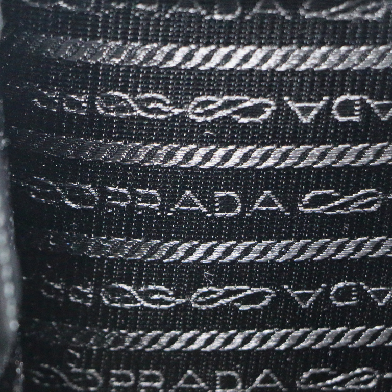 Prada Small Symbole Black Leather Tote Bag