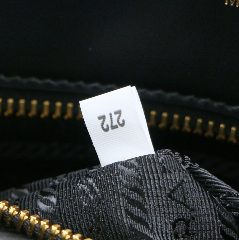 Prada Small Symbole Black Leather Tote Bag