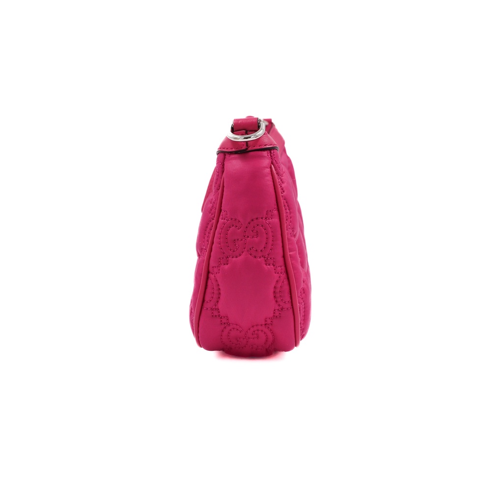 Gucci Gucci GG Matelassé Handbag Leather Pink 735049