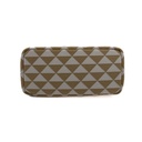 Prada Beige/chalk White Small Prada Symbole Embroidered Fabric Handbag