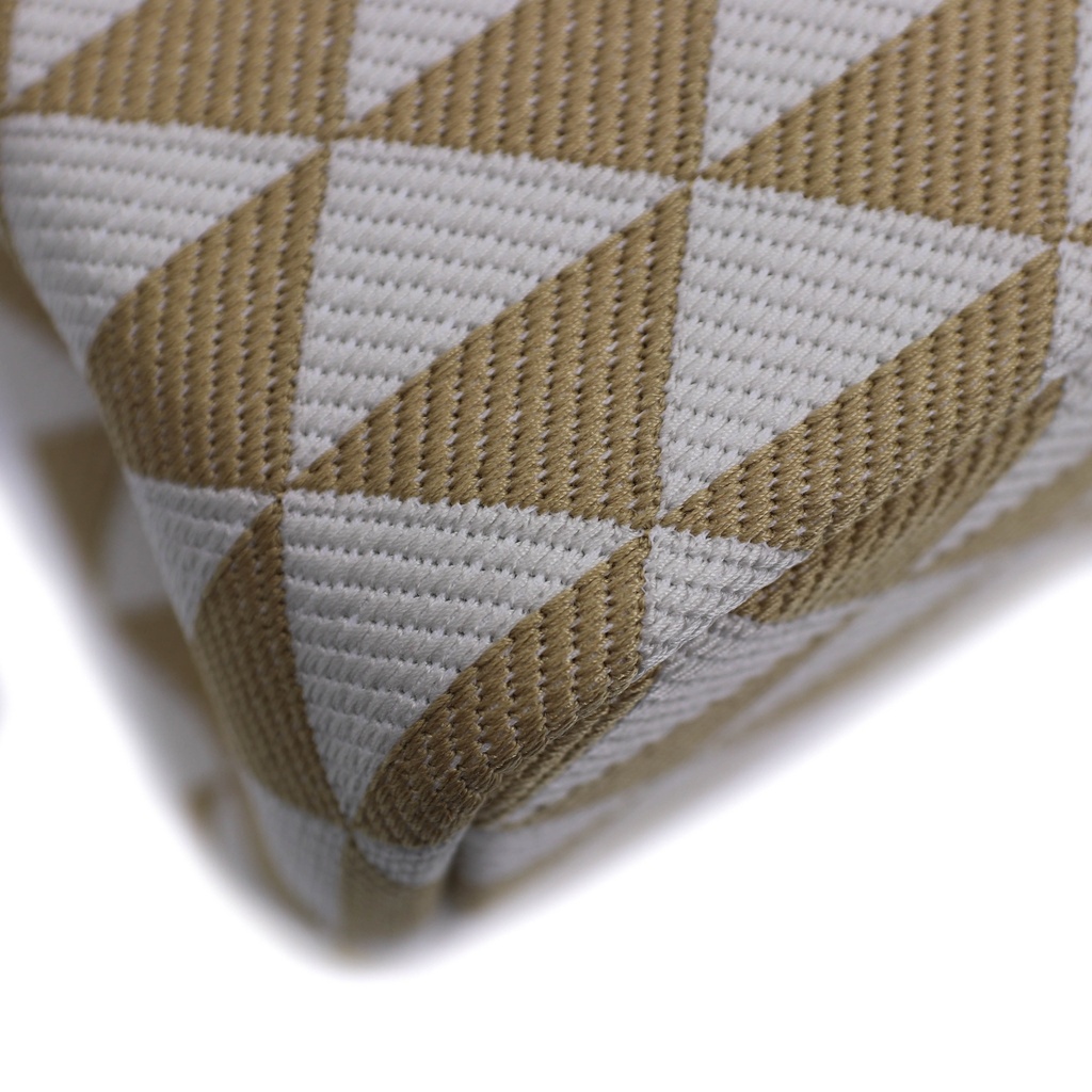 Prada Beige/chalk White Small Prada Symbole Embroidered Fabric Handbag