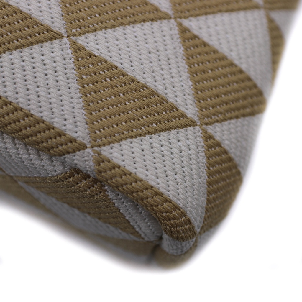 Prada Beige/chalk White Small Prada Symbole Embroidered Fabric Handbag