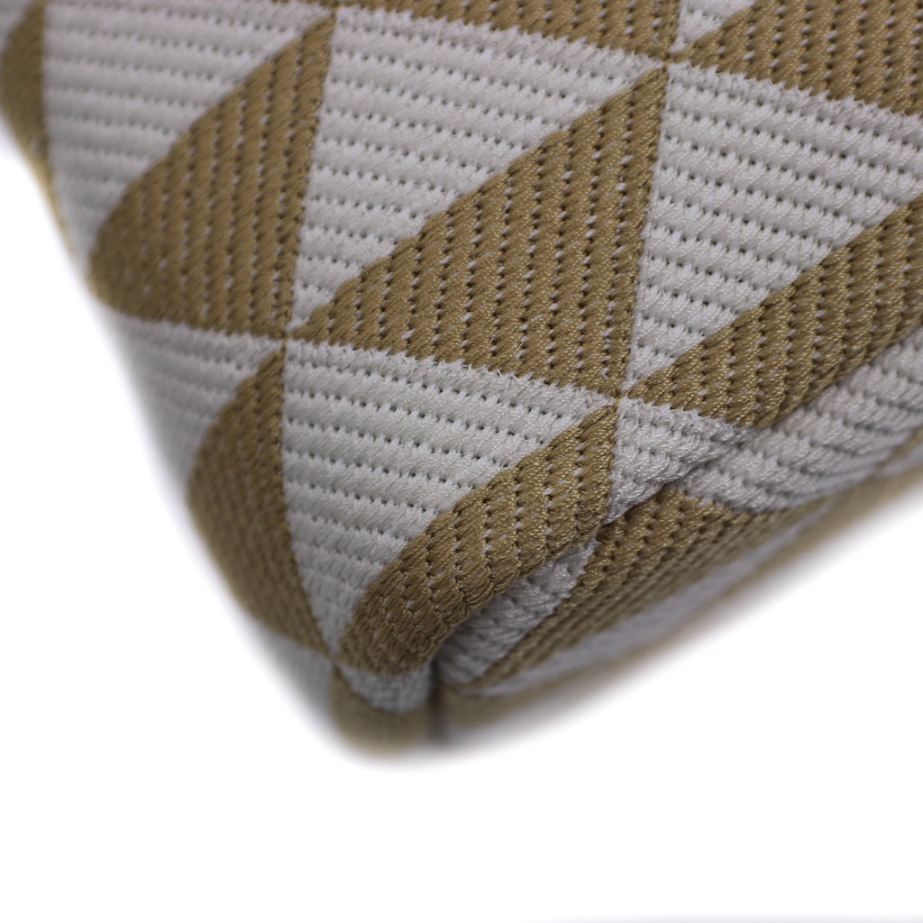 Prada Beige/chalk White Small Prada Symbole Embroidered Fabric Handbag