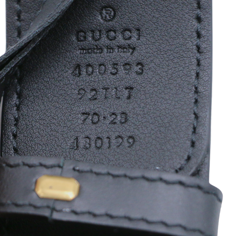 Gucci Re-Edition Wide Leather Belt 400593 Size 70 28