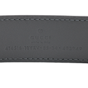 Gucci Leather Slim Black Belt with Double G Buckle Grey In Size 85 34 414516
